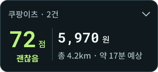 결과 준비 상태의 접힌 콜 판단 오버레이 예시